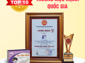 Thực phẩm bảo vệ sức khỏe Kim Thần Khang vinh dự nhận giải thưởng Top 10 Thương hiệu mạnh Quốc gia năm 2024